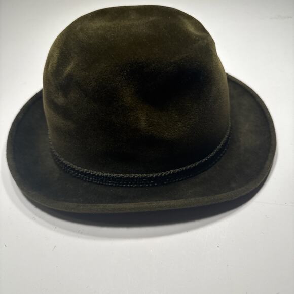 VTG Anton Peschel Dinkelsbuhl Germany Olive green Felt Fedora Hat Size unknown - Picture 3 of 11